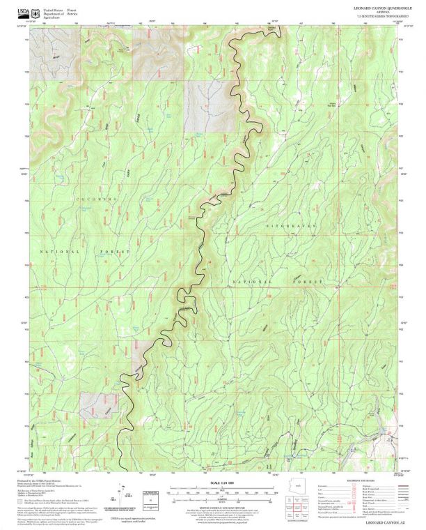 Leonard Canyon Quadrangle Map