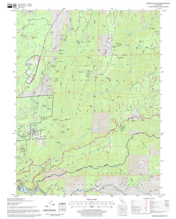 Michigan Bluff Quadrangle Map