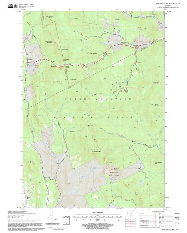 Mount Carmel Quadrangle Map