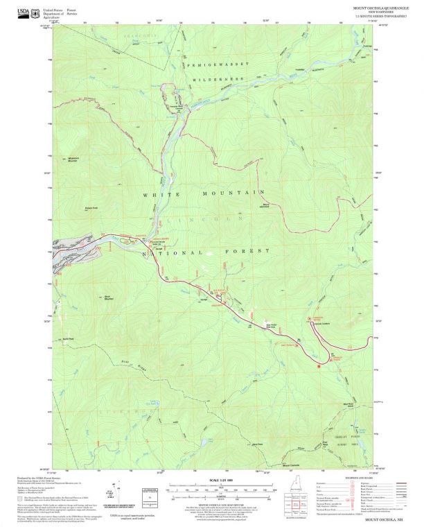Mount Osceola Quadrangle Map