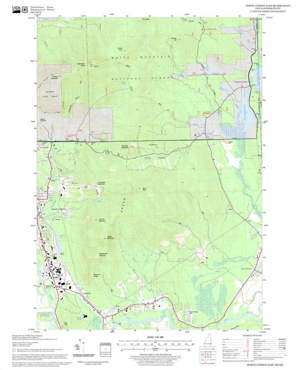 North Conway East Quadrangle Map