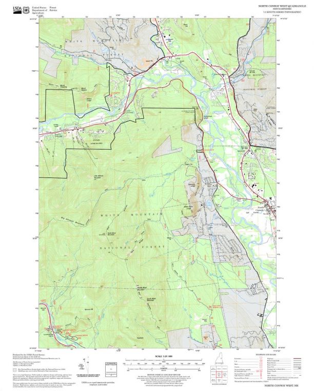 North Conway West Quadrangle Map