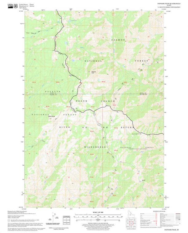 Papoose Peak Quadrangle Map