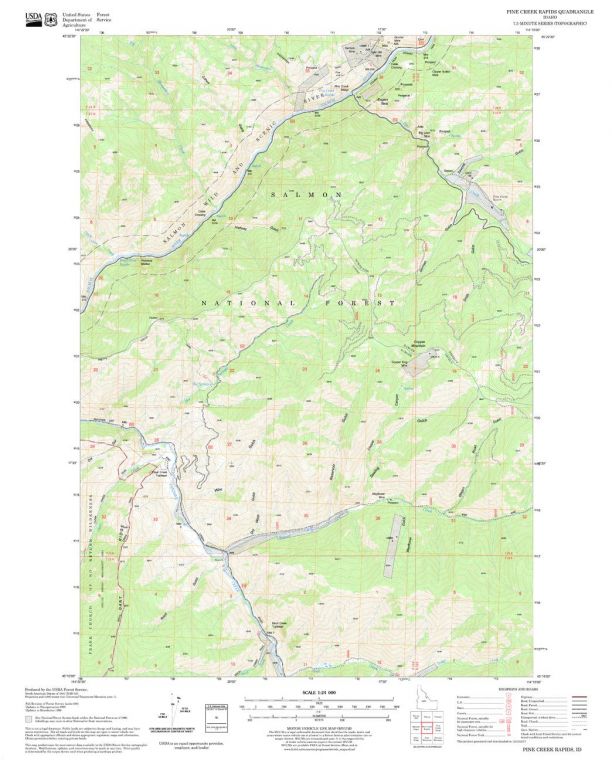 Pine Creek Rapids Quadrangle Map