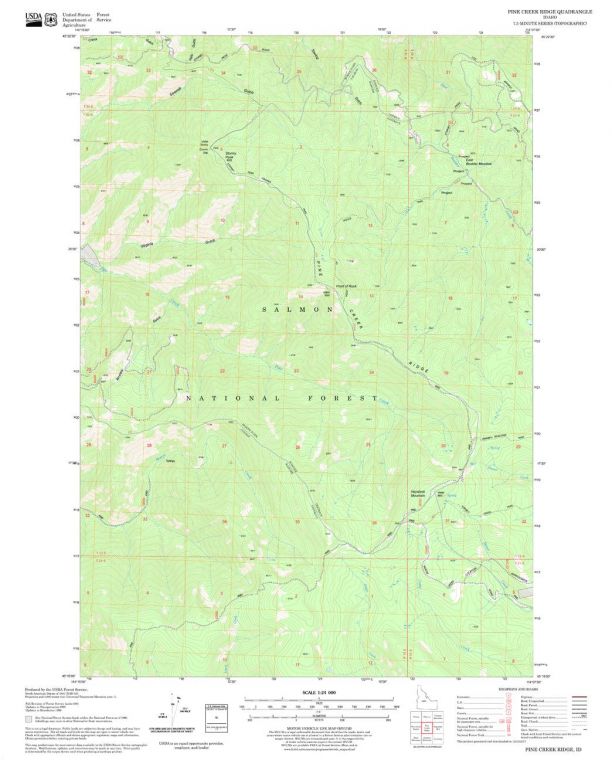 Pine Creek Ridge Quadrangle Map
