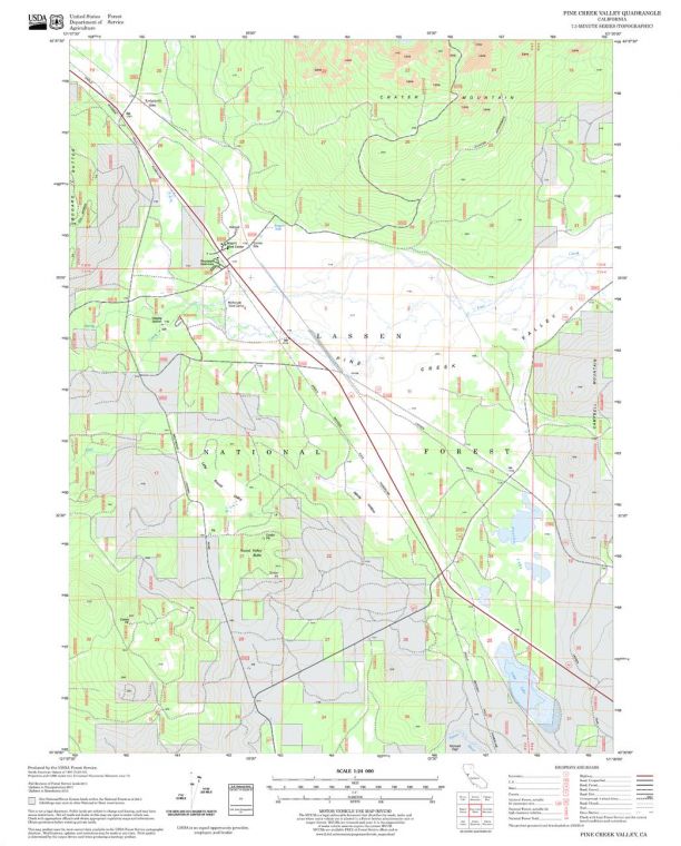 Pine Creek Valley Quadrangle Map