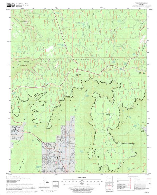 Pine Quadrangle Map