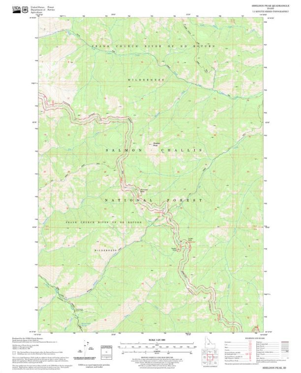 Sheldon Peak Quadrangle Map