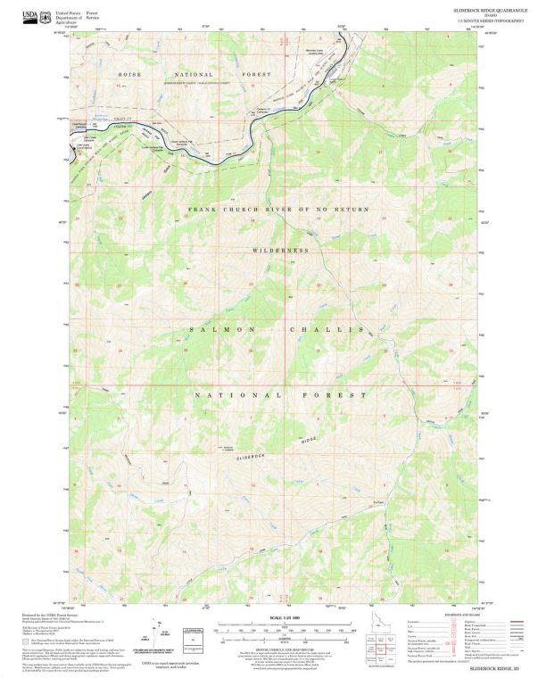 Sliderock Ridge Quadrangle Map