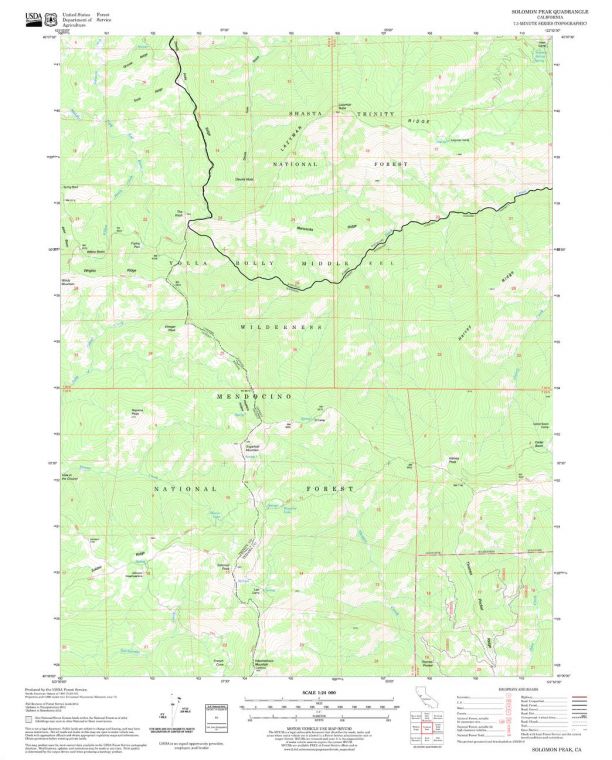Solomon Peak Quadrangle Map