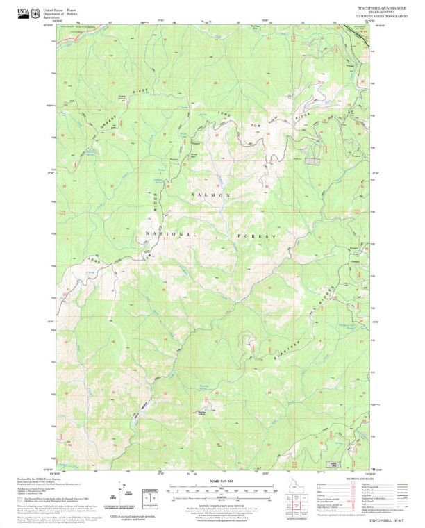 Tincup Hill Quadrangle Map