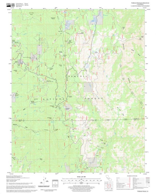 Tobias Peak Quadrangle Map