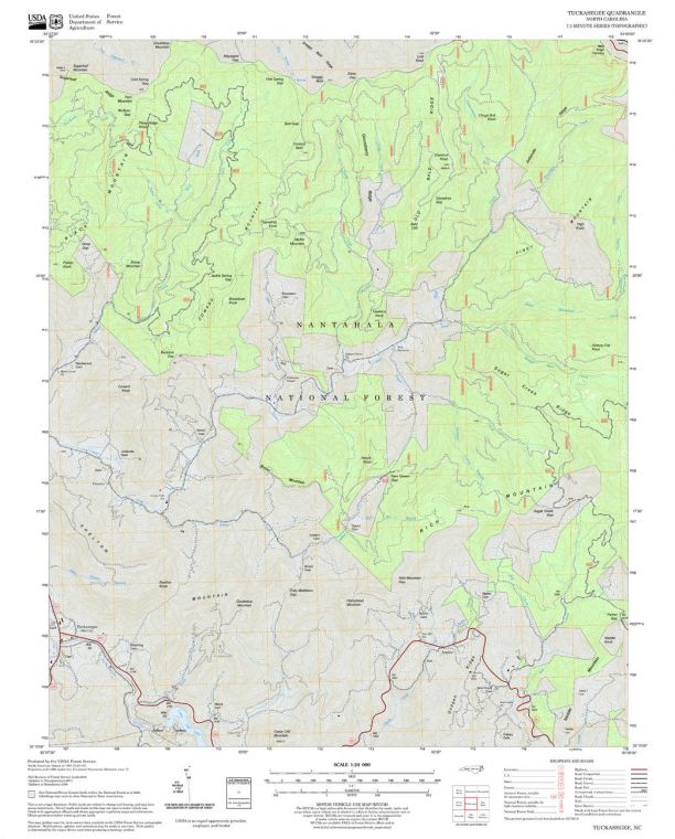 Tuckasegee Quadrangle Map