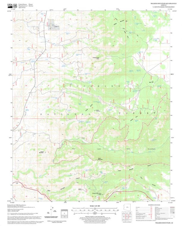 Walker Mountain Quadrangle Map