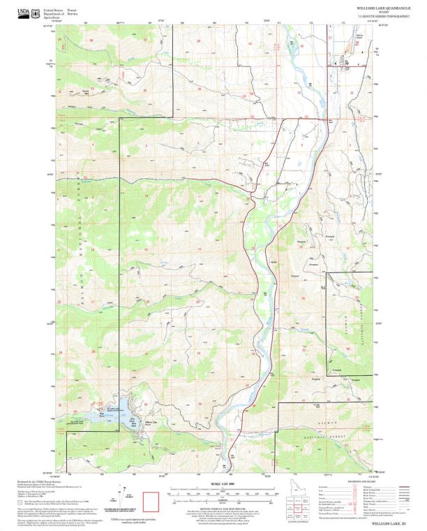 Williams Lake Quadrangle Map