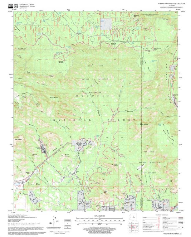 Wilson Mountain Quadrangle Map