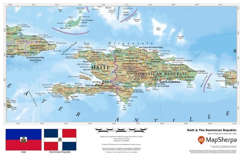 Haiti The Dominican Republic Map