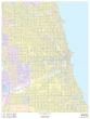 Central Chicago Illinois Portrait Map
