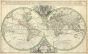 Sanson Map Of The World On Hemisphere Projection 1691