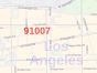 Arcadia ZIP Code Map, California