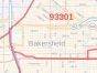 Bakersfield ZIP Code Map, California