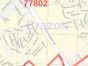 Brazos County Zip Code Map, Texas