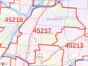 Butler County ZIP Code Map, Ohio