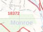 Monroe County Zip Code Map, Pennsylvania