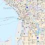 Central Seattle Map, Washington - Landscape