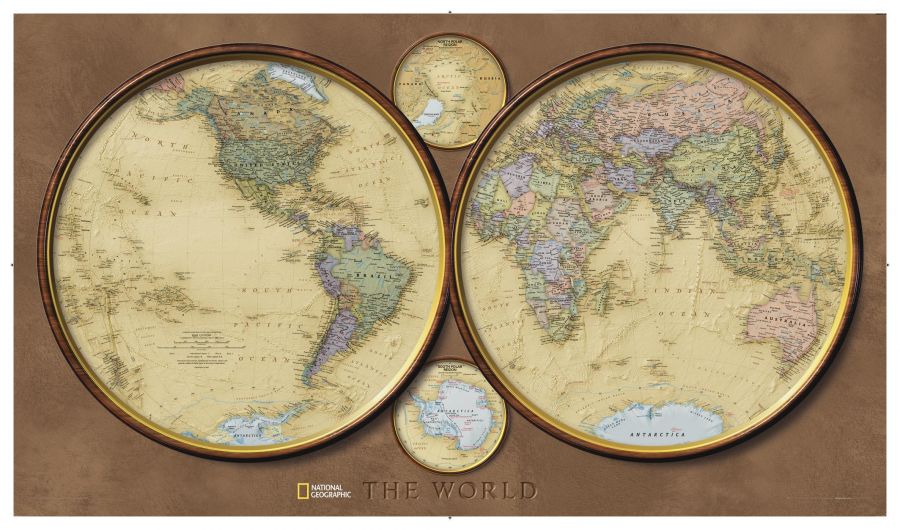 World Hemispheres Map
