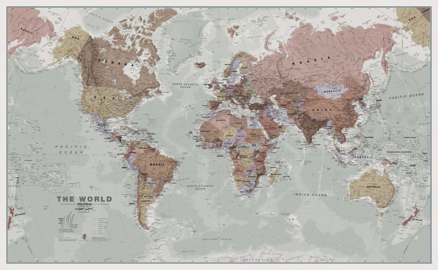 Executive World Wall Map