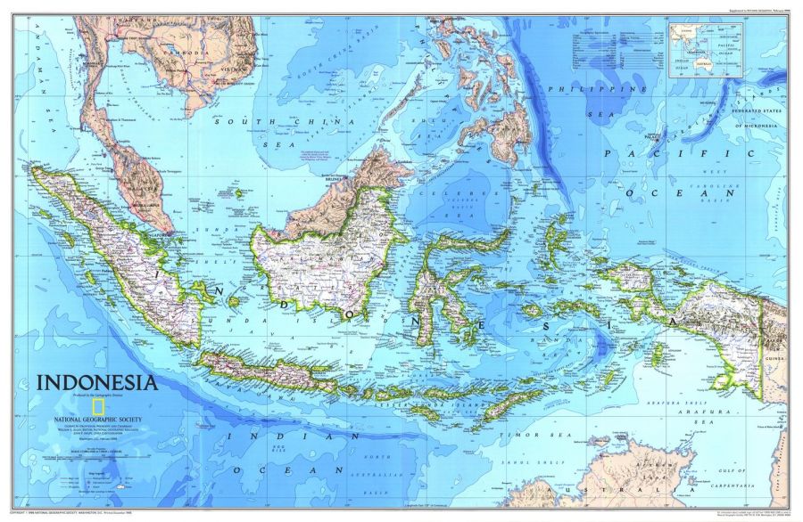 Indonesia Published 1996 Map