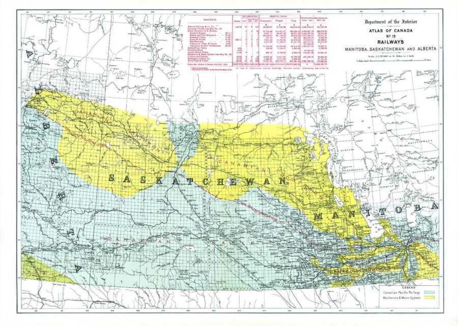 Railways Manitoba Saskatchewan And Alberta 1906 Map