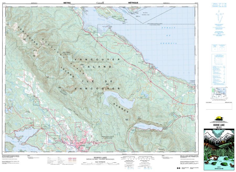 Horne Lake - 92 F/7 - British Columbia Map