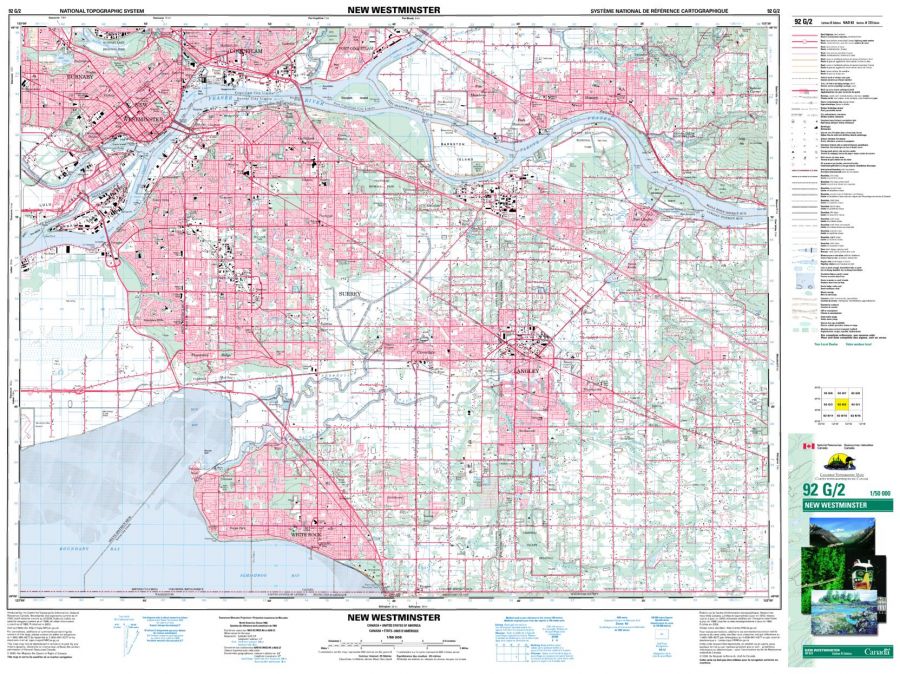 New Westminster - 92 G/2 - British Columbia Map