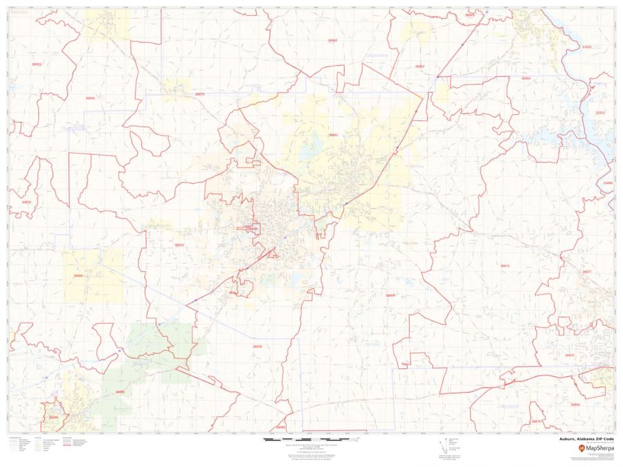 Auburn ZIP Code Map, Alabama