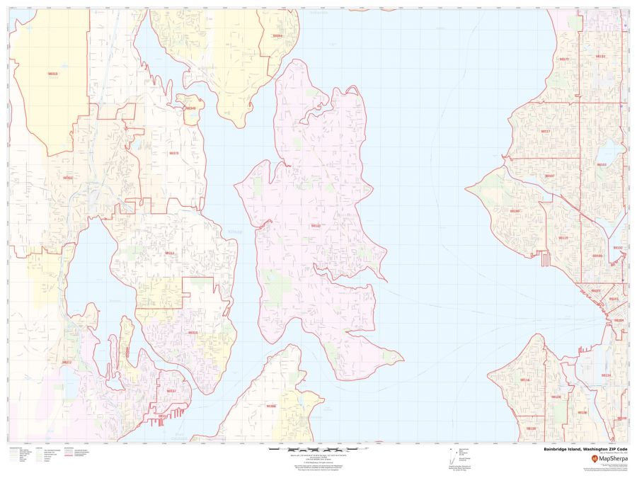 Bainbridge Island ZIP Code Map