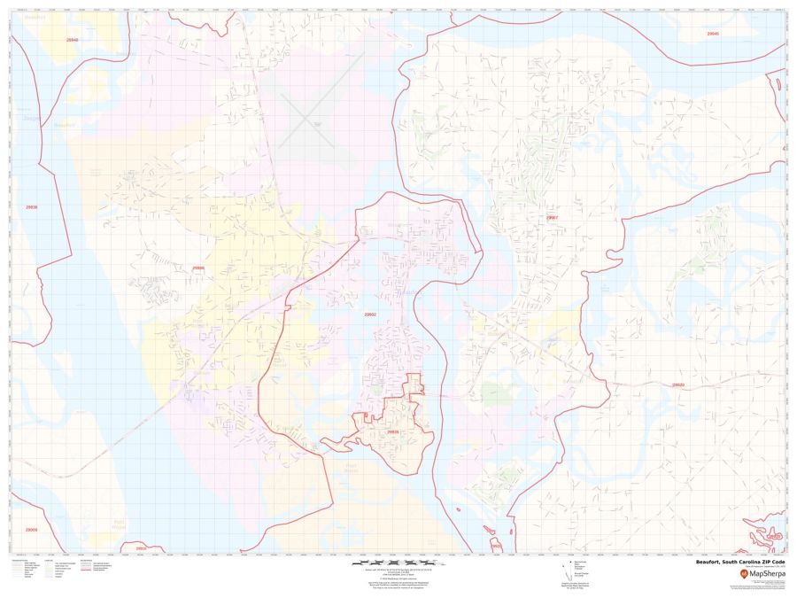 Beaufort ZIP Code Map