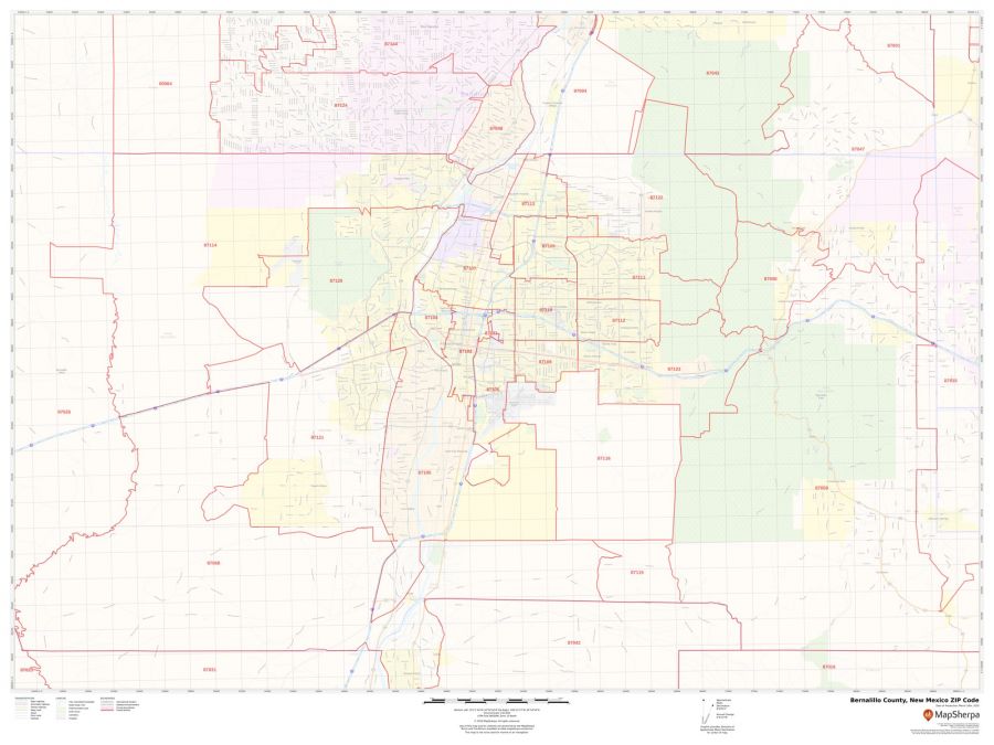 Bernalillo County ZIP Code Map