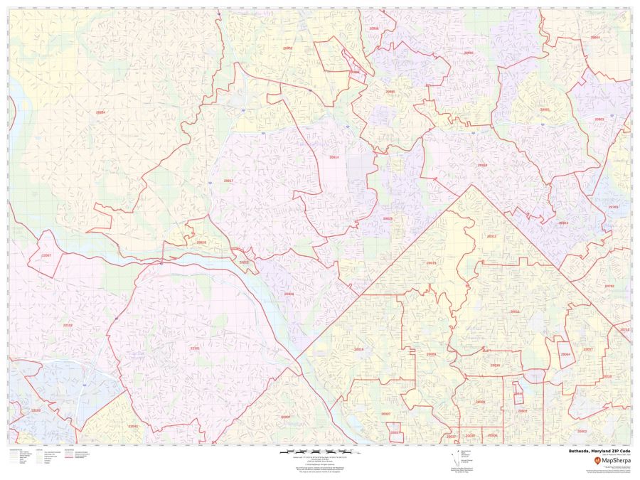 Bethesda ZIP Code Map