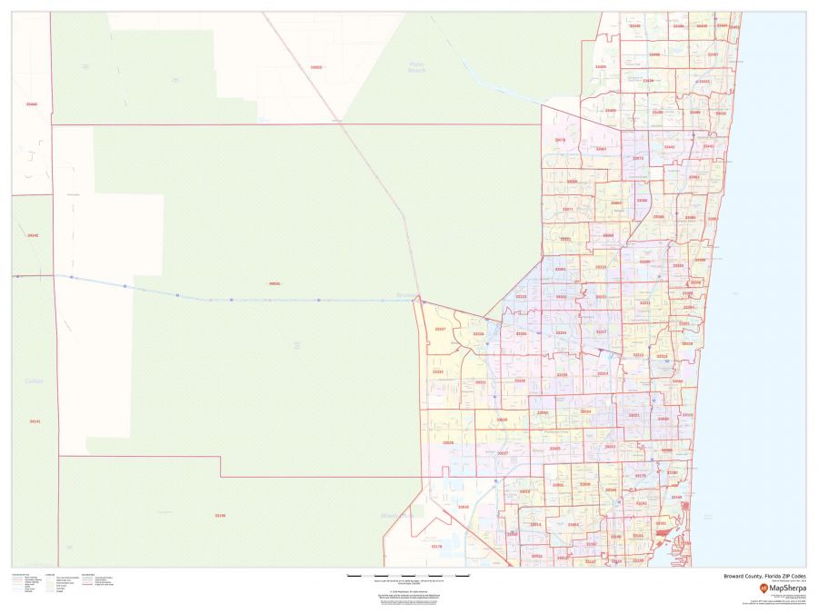 Hillsborough County, Florida - Zip Codes by Map Sherpa - The Map Shop