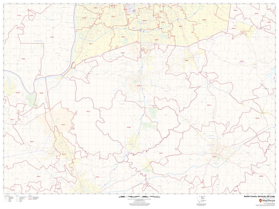 Bullitt County ZIP Code Map