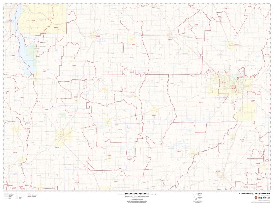 Calhoun County ZIP Code Map