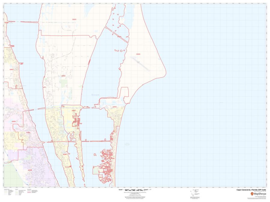 Cape Canaveral ZIP Code Map
