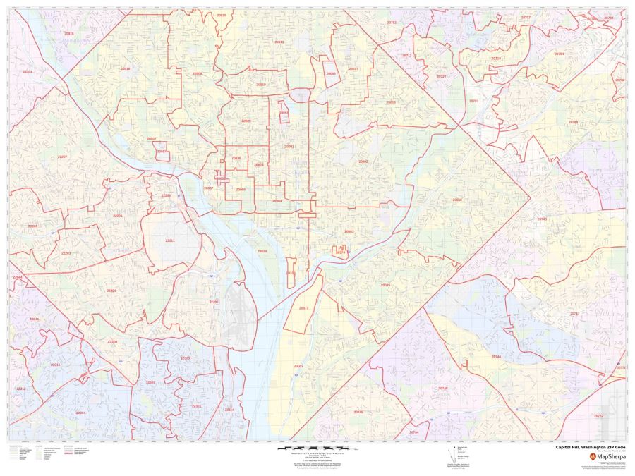 Capitol Hill ZIP Code Map