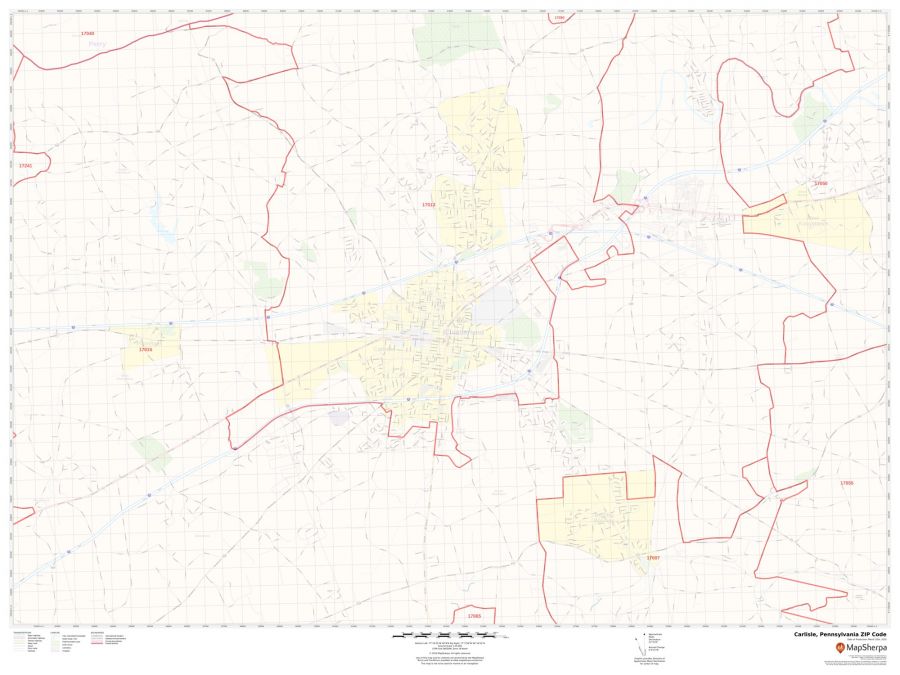 Carlisle ZIP Code Map