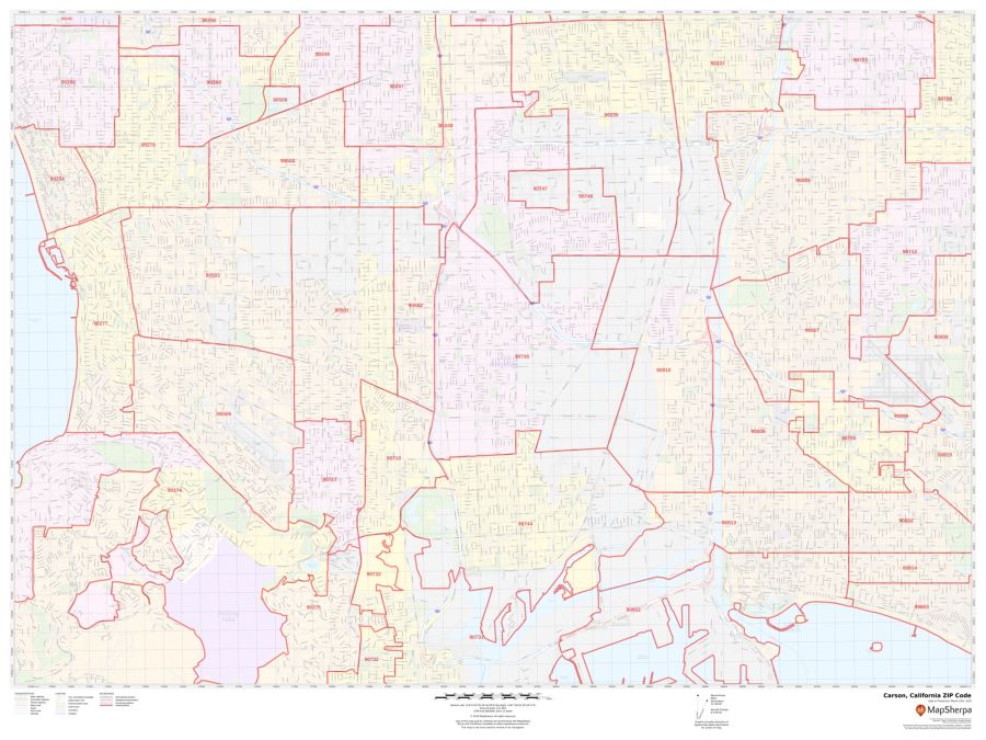 Carson ZIP Code Map