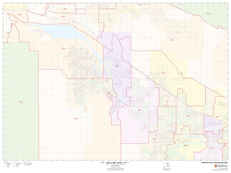 Cathedral City ZIP Code Map