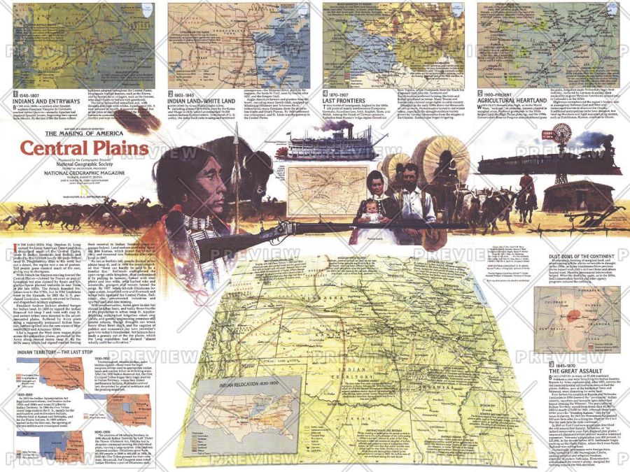 Central Plains Map Side 2 Published 1985