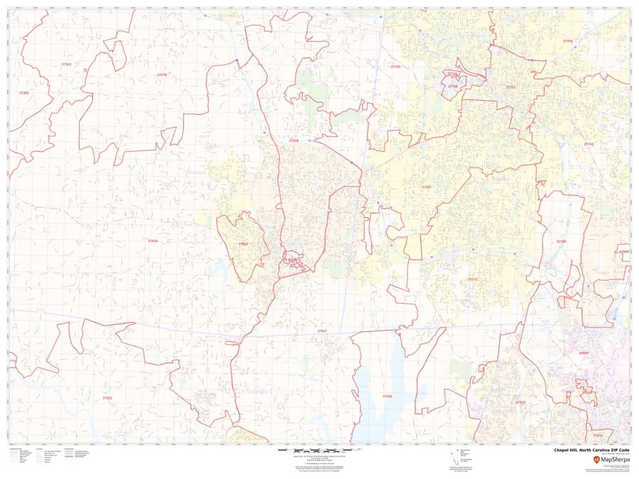 Chapel Hill ZIP Code Map